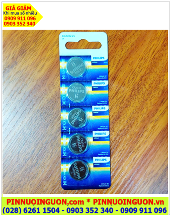 COMBO 01vỉ=5viên Pin 3v lithium Philips CR2450P5BC/93 chính hãng _Giá 198.000đ /vỉ 5viên